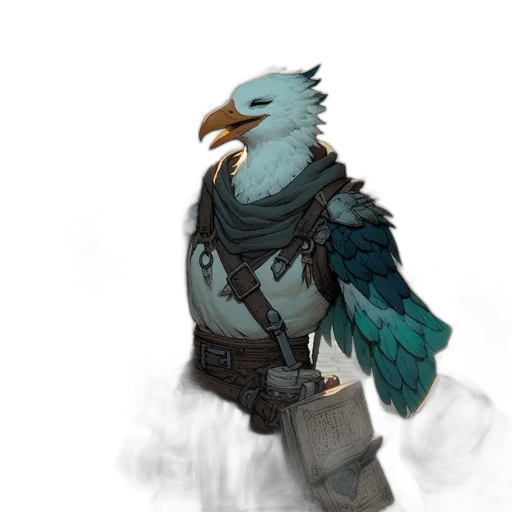 staff, weapon, animal, fantasy art transparent PNG cut-out