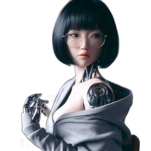 robot, jacket, dress, concept art transparent PNG cut-out