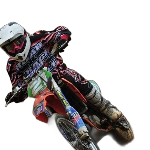 photorealistic, motocross, rider, wearing transparent PNG cut-out