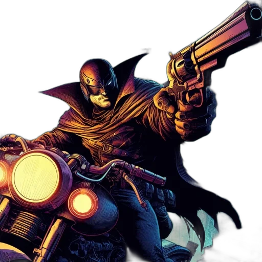 weapon, comic book art, concept art, masked transparent PNG cut-out