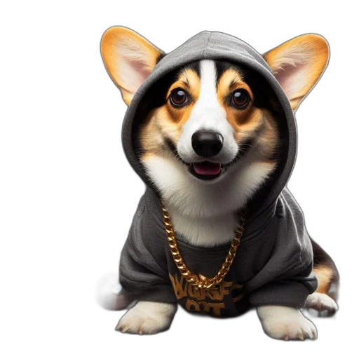 jacket, animal, jewelry, photorealistic transparent PNG cut-out