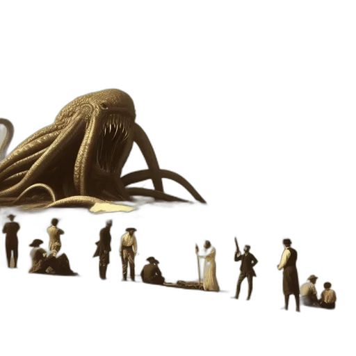 creature, concept art, fantasy art, 3d render transparent PNG cut-out