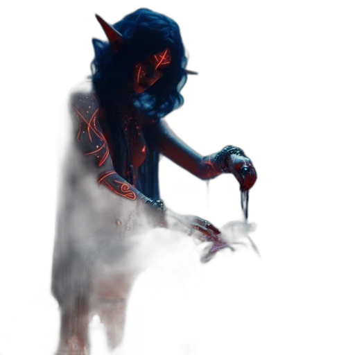 creature, dragon, staff, mask transparent PNG cut-out