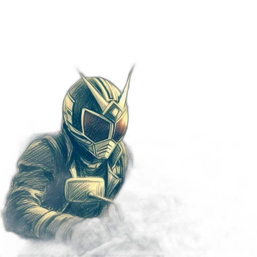 mask, robot, weapon, jacket transparent PNG cut-out