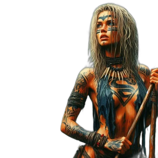 fantasy art, comic book art, concept art, photorealistic transparent PNG cut-out
