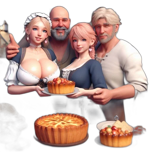 food, fantasy art, concept art, 3d render transparent PNG cut-out