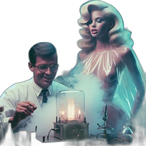 vaporwave, concept art, neon lights, fire transparent PNG cut-out