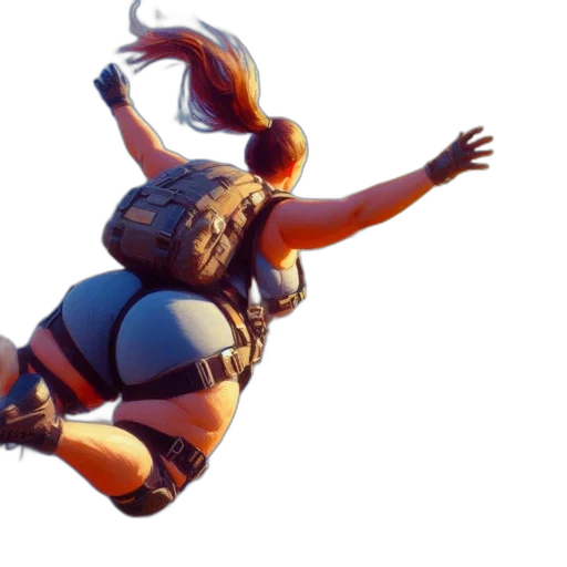 hair, creature, 3d render, concept art transparent PNG cut-out