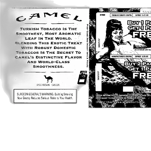 advertisement, camel, cigarettes, emphasizes transparent PNG cut-out