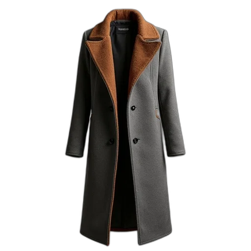 jacket, long, coat, grey transparent PNG cut-out