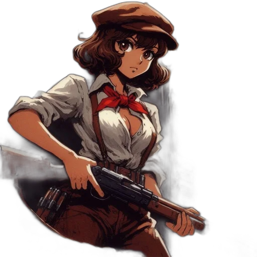 weapon, staff, hat, anime transparent PNG cut-out