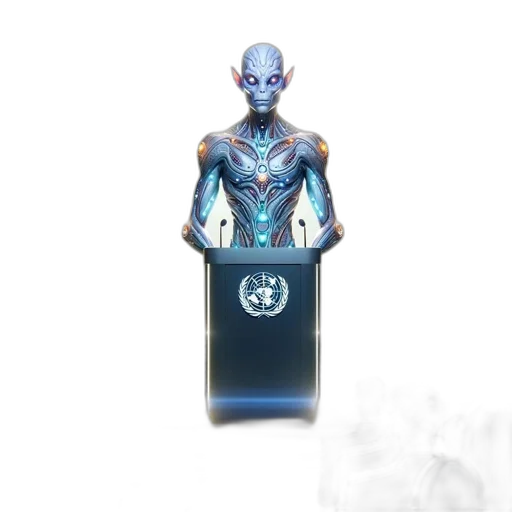 robot, staff, jewelry, creature transparent PNG cut-out