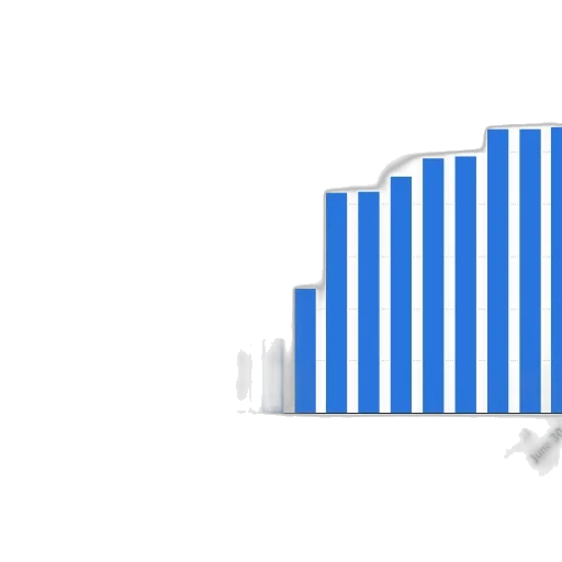 blue, bar, chart, showing transparent PNG cut-out
