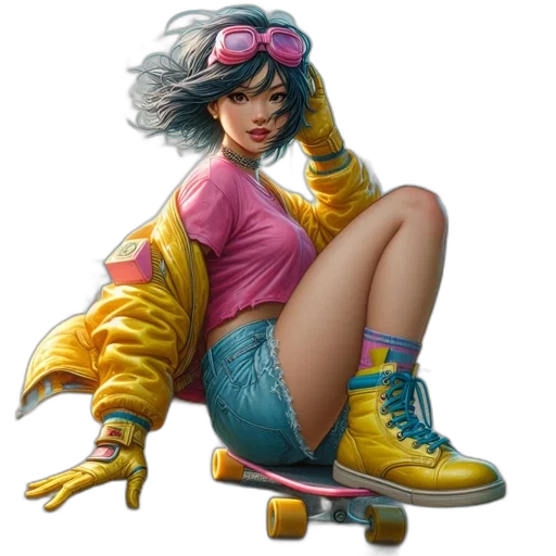 shoes, jacket, weapon, concept art transparent PNG cut-out