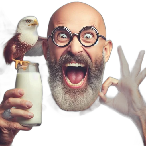bottle, animal, photorealistic, concept art transparent PNG cut-out