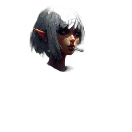 face, mask, creature, staff transparent PNG cut-out