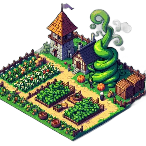 tree, dragon, pixel art, concept art transparent PNG cut-out