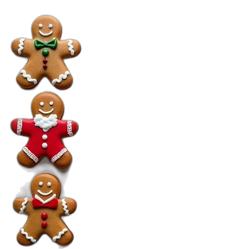 3d render, dozen, decorated, gingerbread transparent PNG cut-out