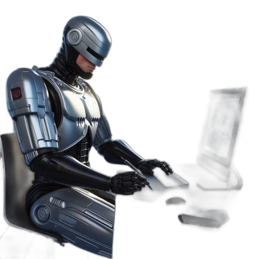 robot, furniture, concept art, 3d render transparent PNG cut-out