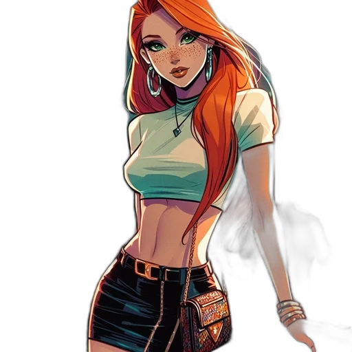 comic book art, concept art, cartoon, fantasy art transparent PNG cut-out