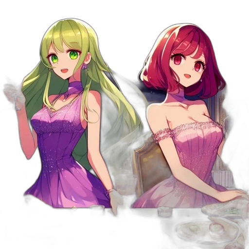 dress, pixel art, anime, concept art transparent PNG cut-out