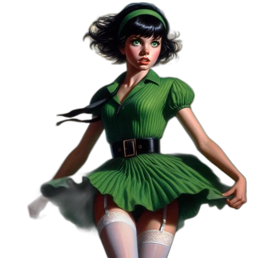 dress, comic book art, concept art, fantasy art transparent PNG cut-out