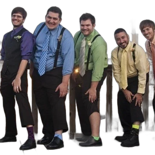 staff, group, men, wearing transparent PNG cut-out