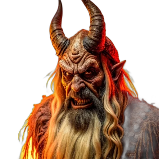 dragon, face, mask, staff transparent PNG cut-out