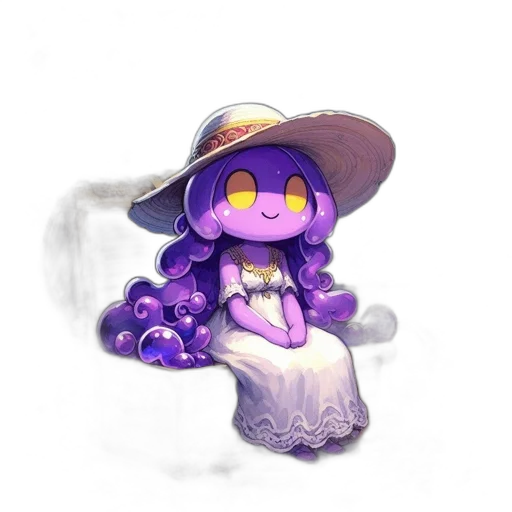 hat, staff, dress, flower transparent PNG cut-out