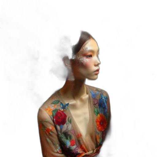 dress, mask, face, jewelry transparent PNG cut-out