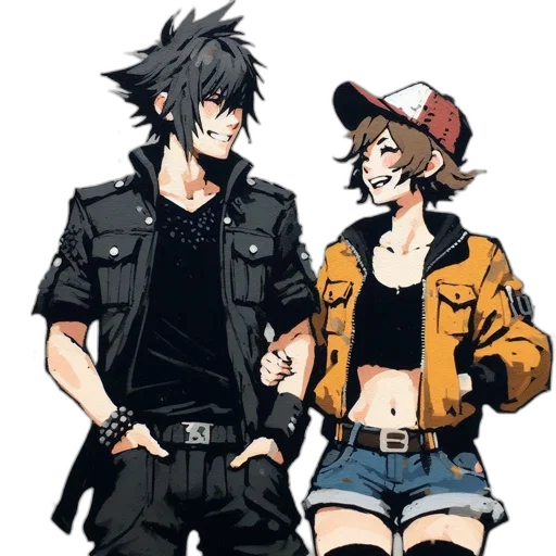 jacket, hat, anime, concept art transparent PNG cut-out
