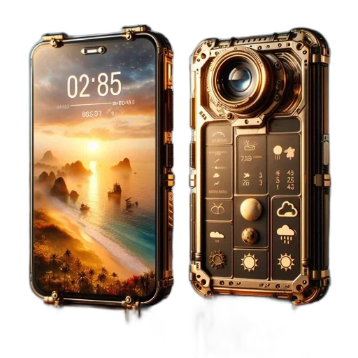 photorealistic, 3d render, concept art, golden transparent PNG cut-out