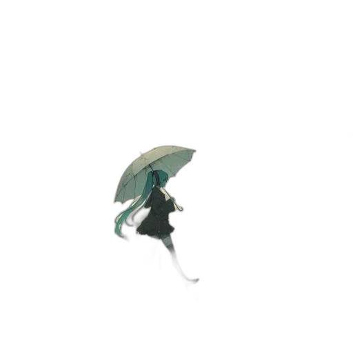 umbrella, hat, staff, creature transparent PNG cut-out