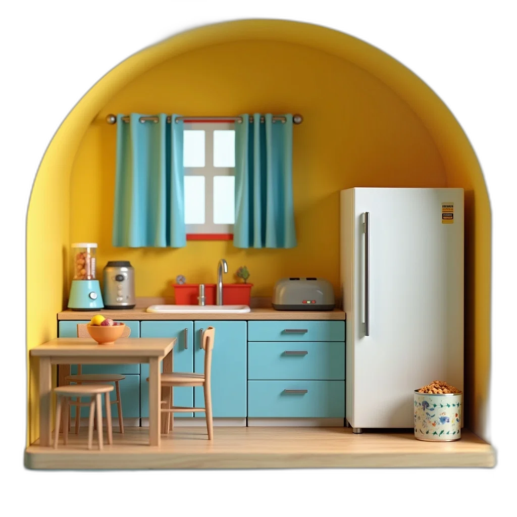 furniture, food, 3d render, photorealistic transparent PNG cut-out