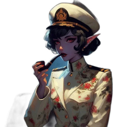 staff, hat, dress, face transparent PNG cut-out