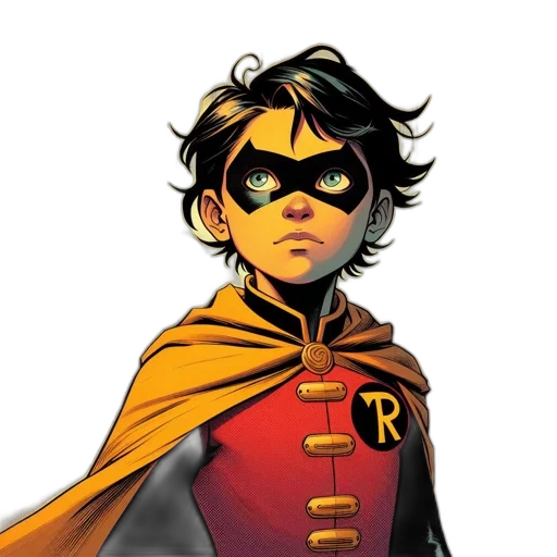 comic book art, concept art, cartoon, golden transparent PNG cut-out
