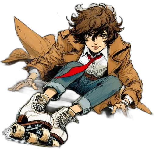 jacket, shoes, concept art, comic book art transparent PNG cut-out
