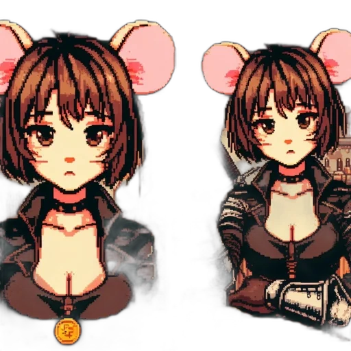 pixel art, anime, fantasy art, 3d render transparent PNG cut-out