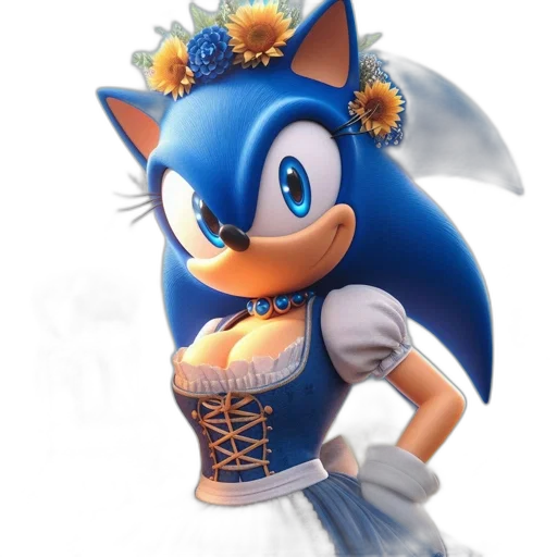 dress, animal, crown, flower transparent PNG cut-out