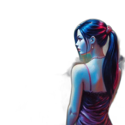 dress, jewelry, mask, face transparent PNG cut-out
