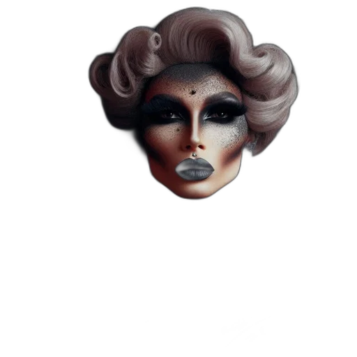 hair, face, mask, crown transparent PNG cut-out