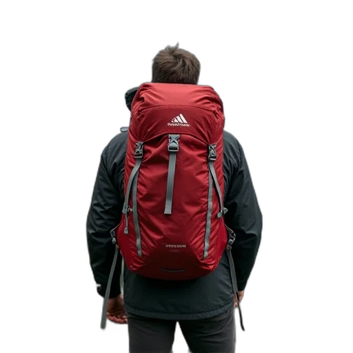 jacket, 3d render, red, montane transparent PNG cut-out