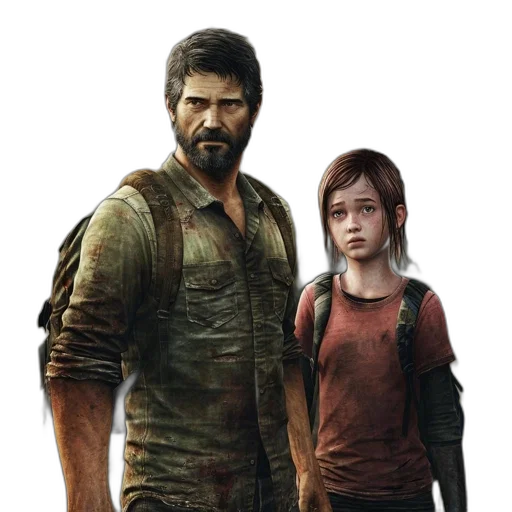 concept art, two, characters, last transparent PNG cut-out