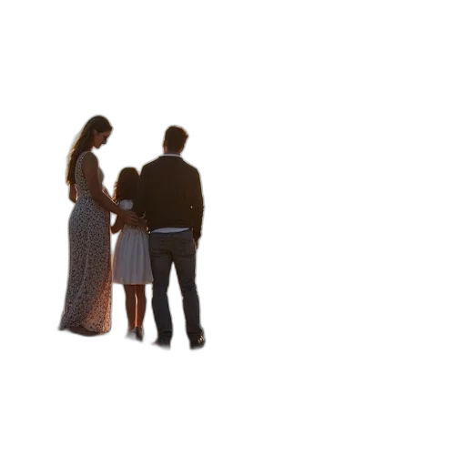 dress, jacket, hair, staff transparent PNG cut-out