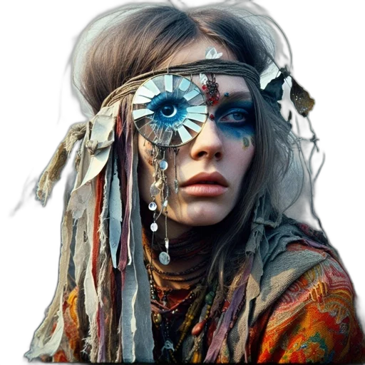 face, jewelry, mask, staff transparent PNG cut-out