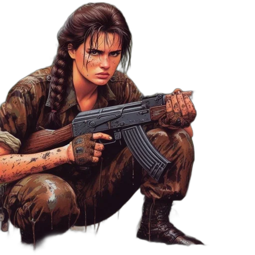 weapon, concept art, comic book art, photorealistic transparent PNG cut-out