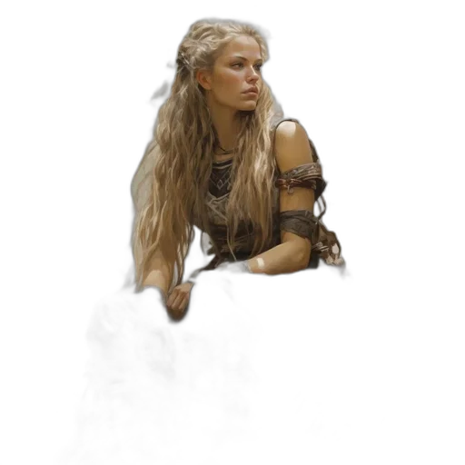 dragon, sword, staff, dress transparent PNG cut-out