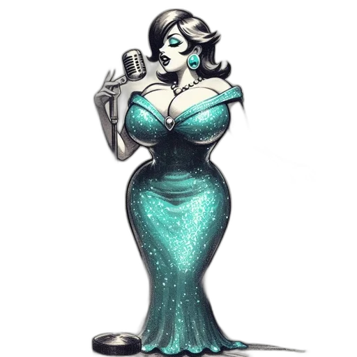 dress, jewelry, concept art, cartoon transparent PNG cut-out