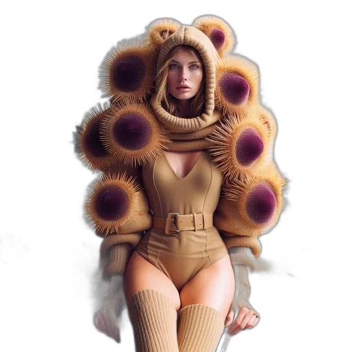 jacket, hat, creature, dress transparent PNG cut-out