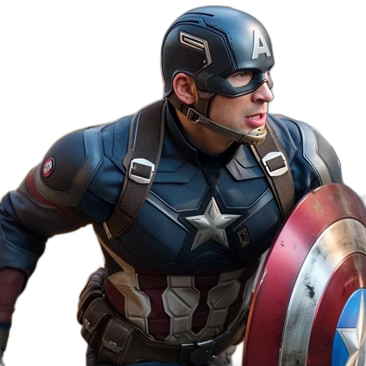 comic book art, 3d render, concept art, captain transparent PNG cut-out